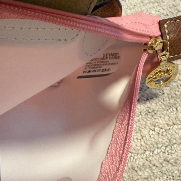 NWT Longchamp Le Pliage Pink Cosmetic Bag | Stylish & Durable Case - Picture 6 of 7